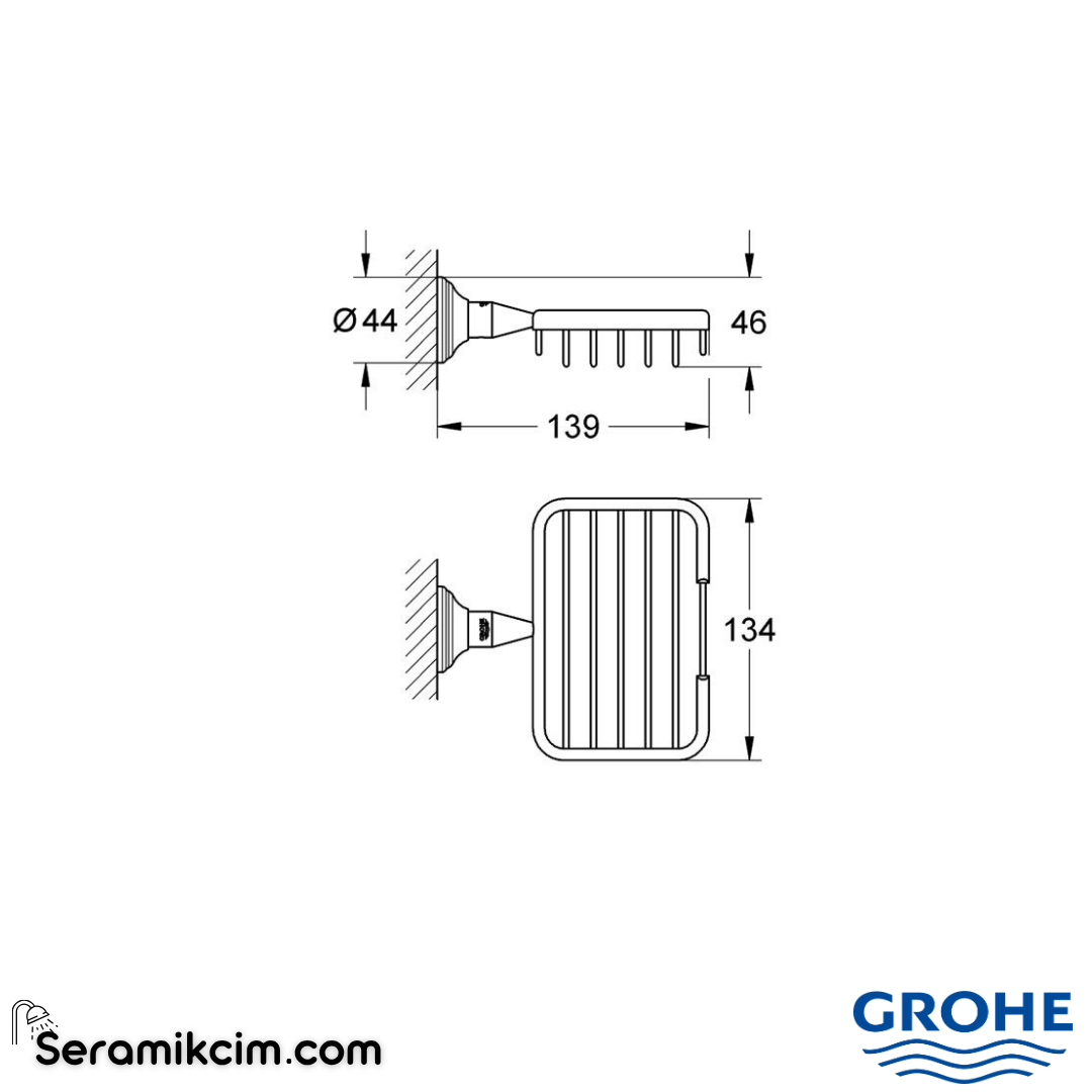 Grohe Essentials Authentic Tekli Süngerlik Krom 40659001 - 40659001