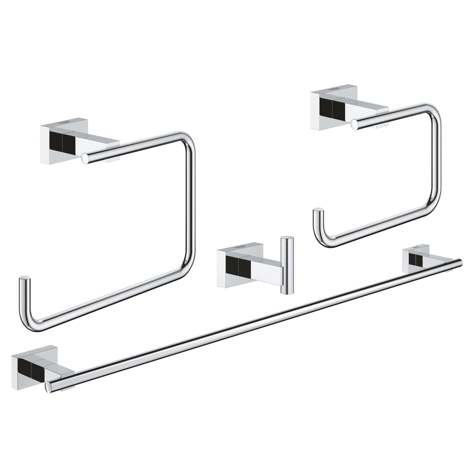 Grohe Essentials Cube 4 Parça Banyo Aksesuar Seti Krom 40778001