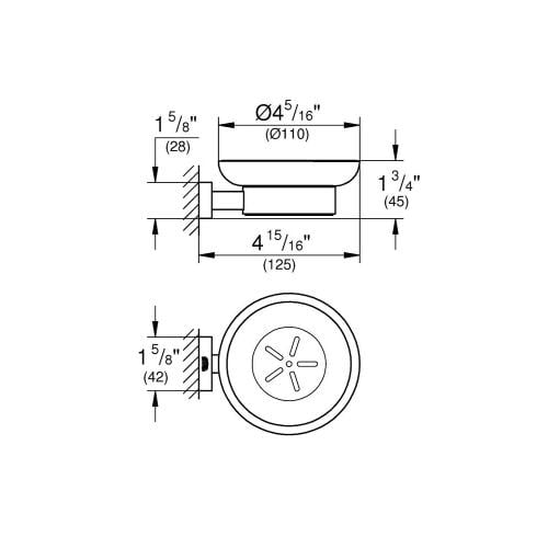 Grohe Essentials Cube Sabunluk Krom 40754001
