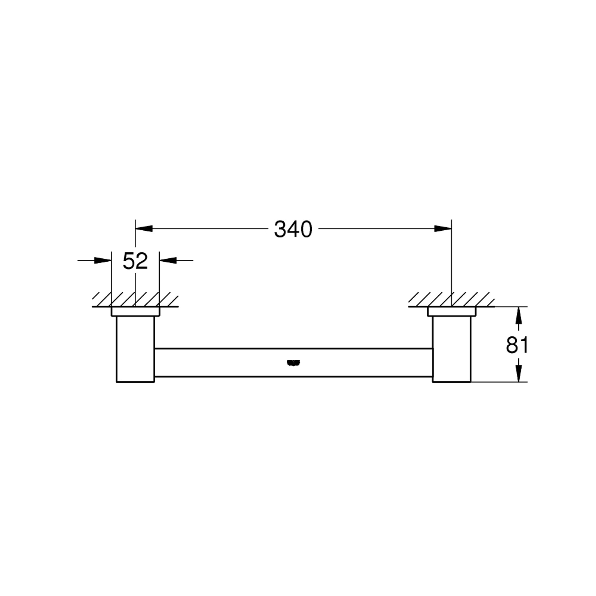 Grohe Essentials Cube Tutunma Barı Fırçalı Sert Grafit 40514AL1