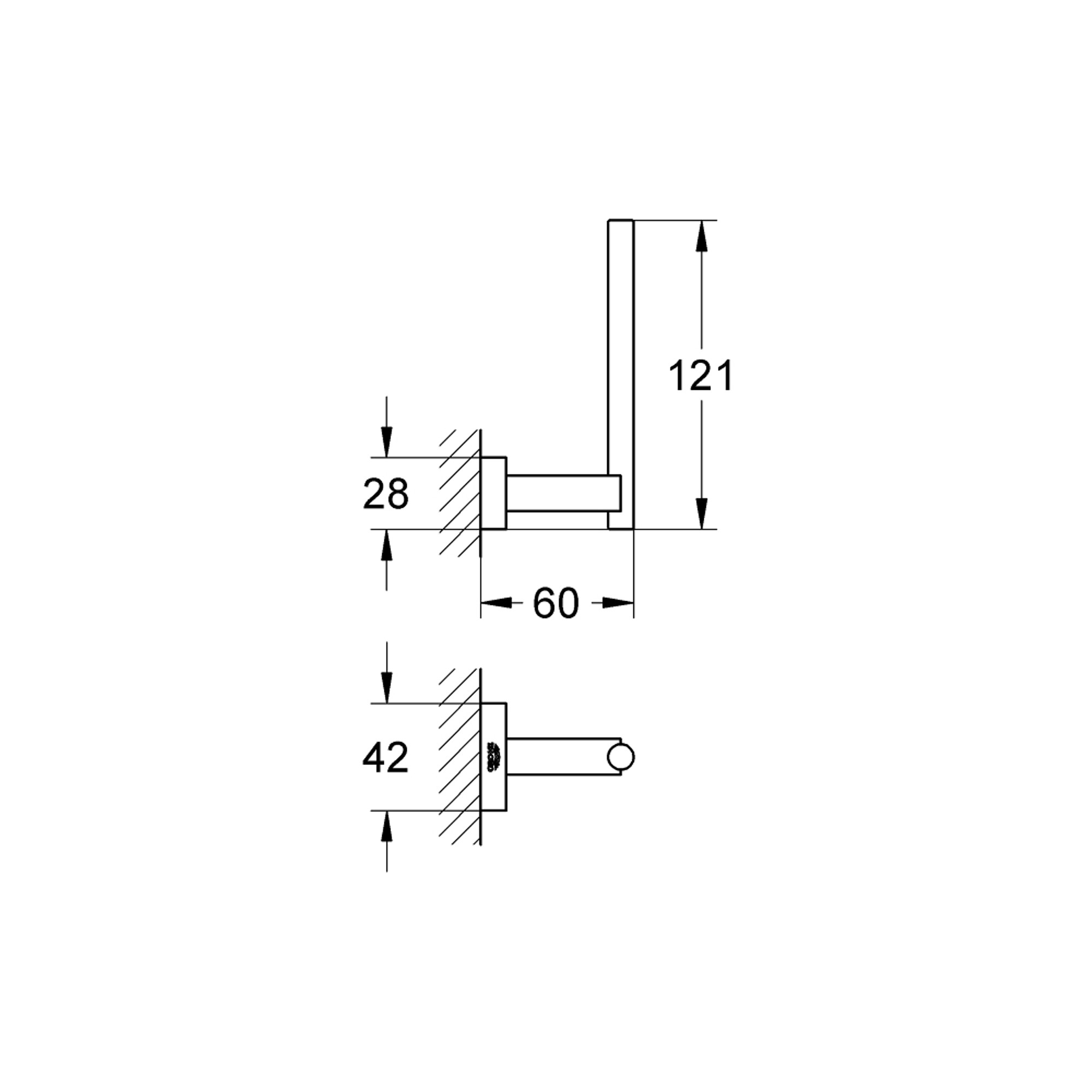 Grohe Essentials Cube Yedek Tuvalet Kağıtlığı Paslanmaz Çelik 40623DC1