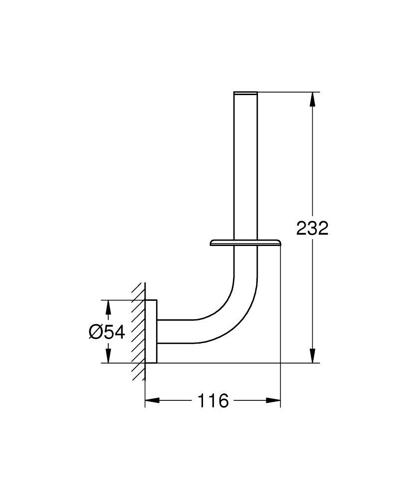 Grohe Essentials Dikey Tuvalet Kağıtlığı, Mat Siyah 1024692430