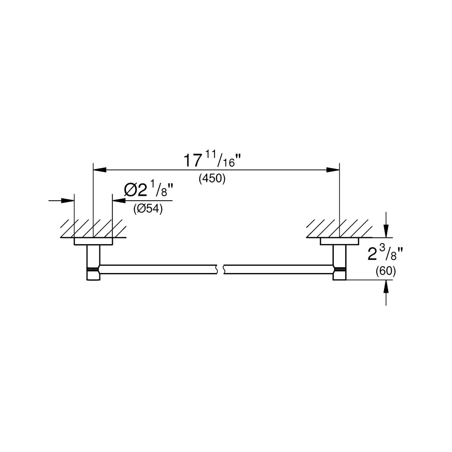 Grohe Essentials Havluluk, 45 cm, Fırçalı Bakır - 40688DL1 - 40688DL1