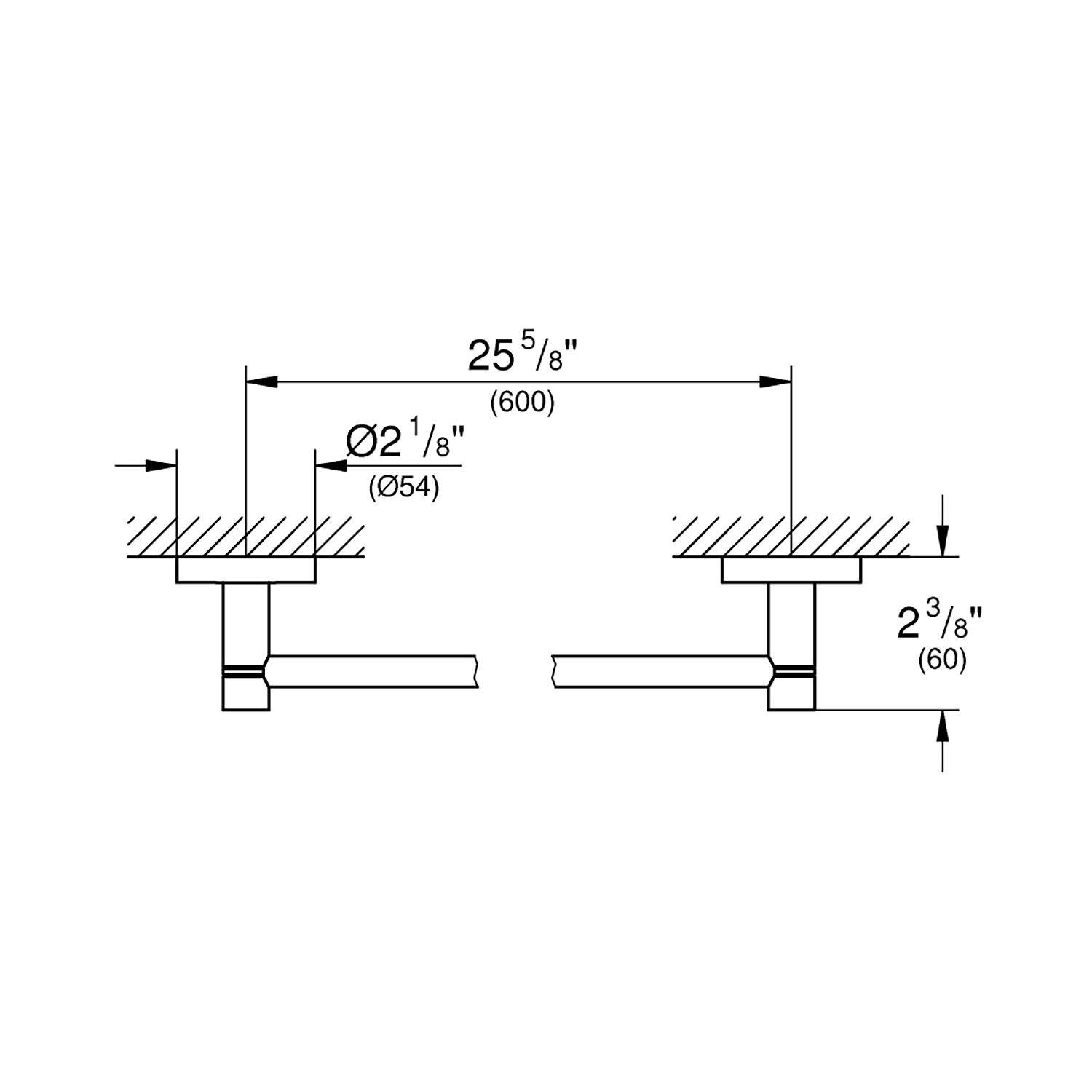 Grohe Essentials Havluluk, 60 cm, Fırçalı Bakır - 40366DL1 - 40366DL1