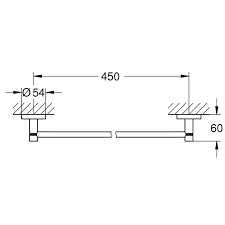 Grohe Essentials Havluluk, Paslanmaz Çelik 40688DC1