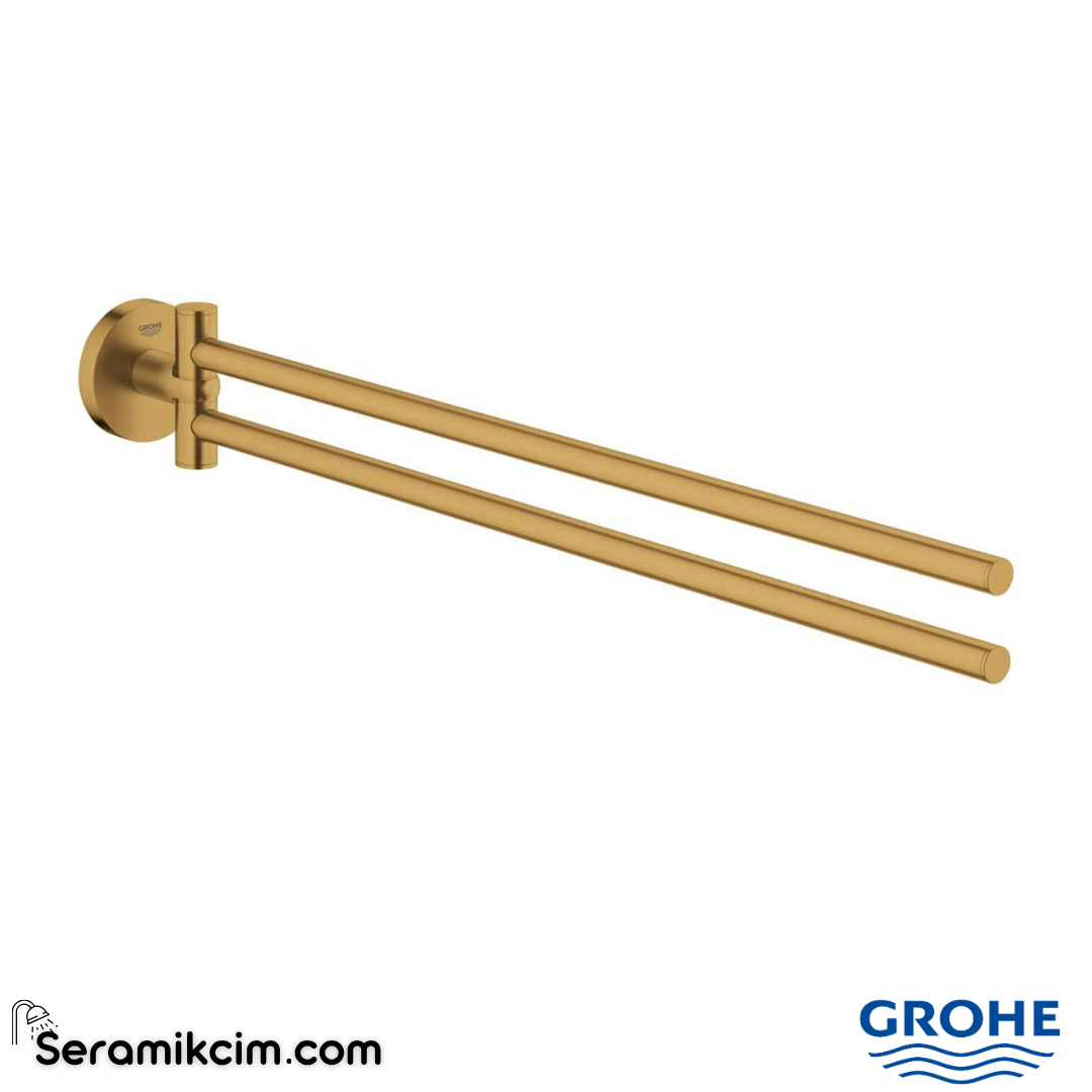 Grohe Essentials İkili Havluluk, Fırçalı Altın 40371GN1