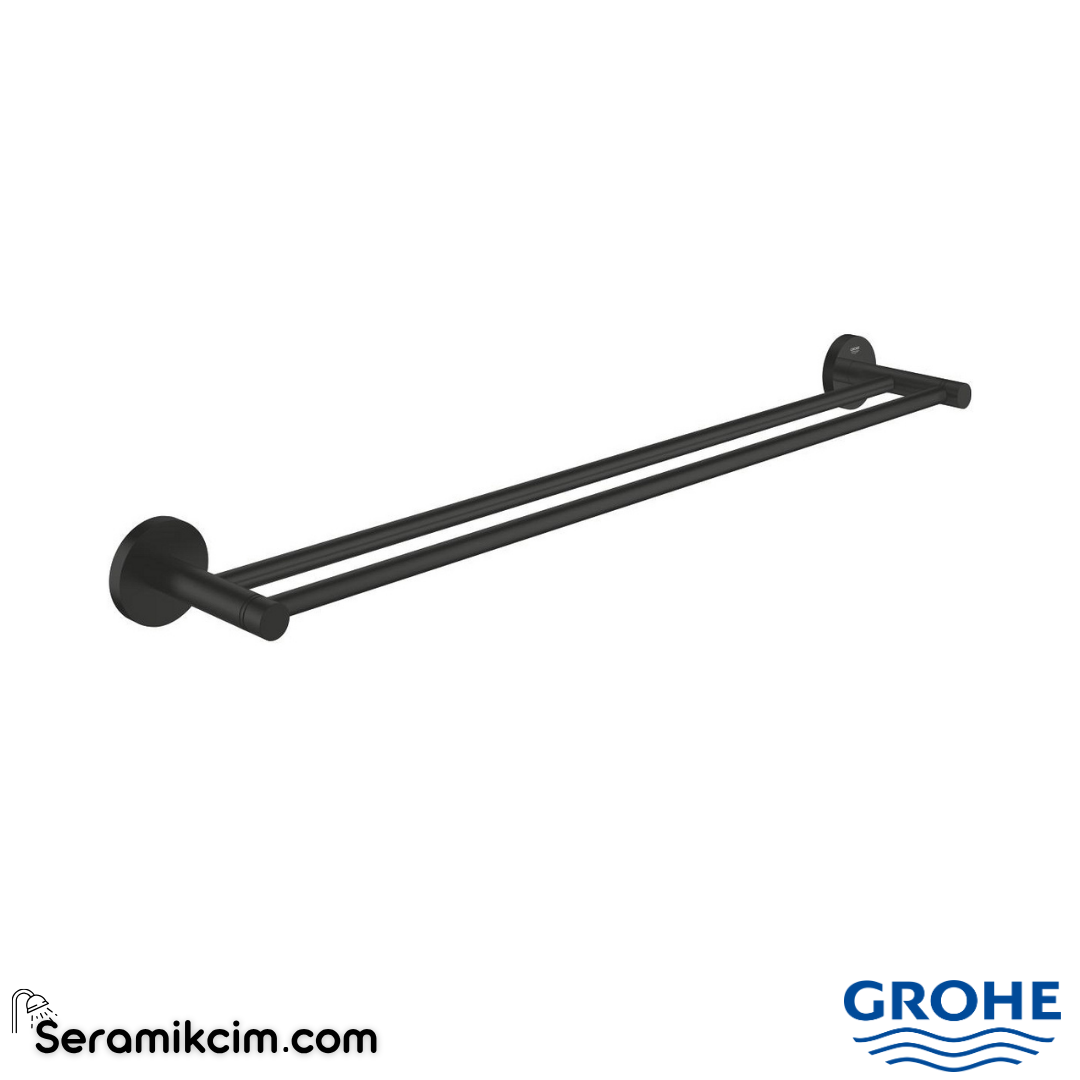 Grohe Essentials İkili Havluluk, Mat Siyah 1024732430 - 1024732430