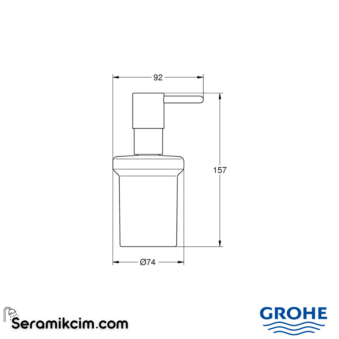 Grohe Essentials Sıvı Sabunluk, Fırçalı Sert Grafit 40394AL1