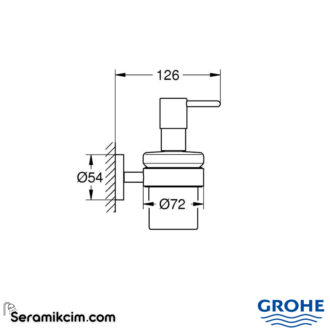 Grohe Essentials Sıvı Sabunluk, Mat Siyah 1022572430 - 1022572430
