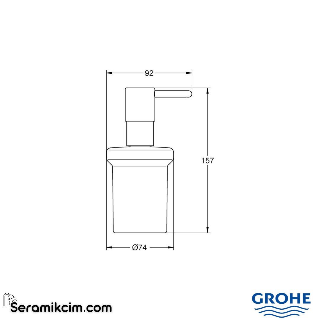 Grohe Essentials Sıvı Sabunluk, Parlak Bakır 40394DA1