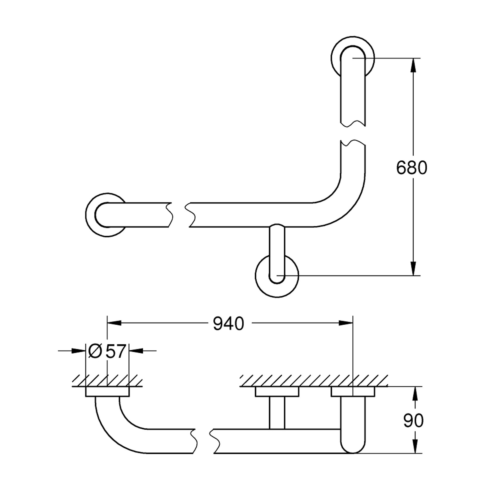 Grohe Essentials Tutunma Barı Krom 40797001