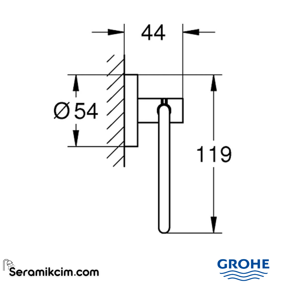 Grohe Essentials Tuvalet Kağıtlığı Krom 40689001 - 40689001