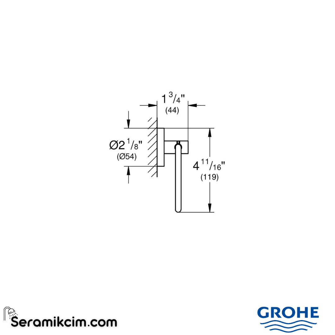 Grohe Essentials Tuvalet Kağıtlığı, Parlak Altın 40689GL1 - 40689GL1