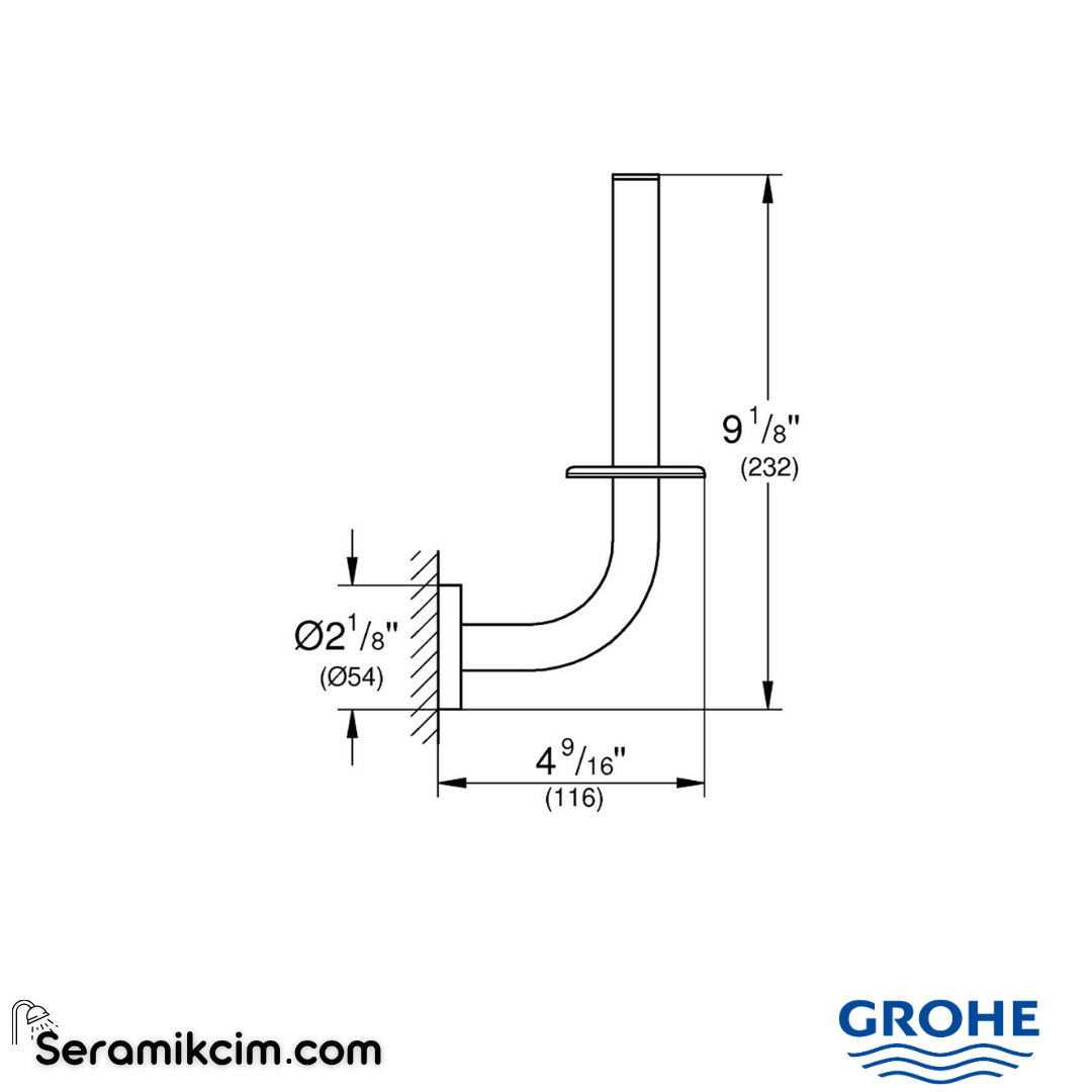 Grohe Essentials Yedek Tuvalet Kağıtlığı, Fırçalı Bakır 40385DL1 - 40385DL1