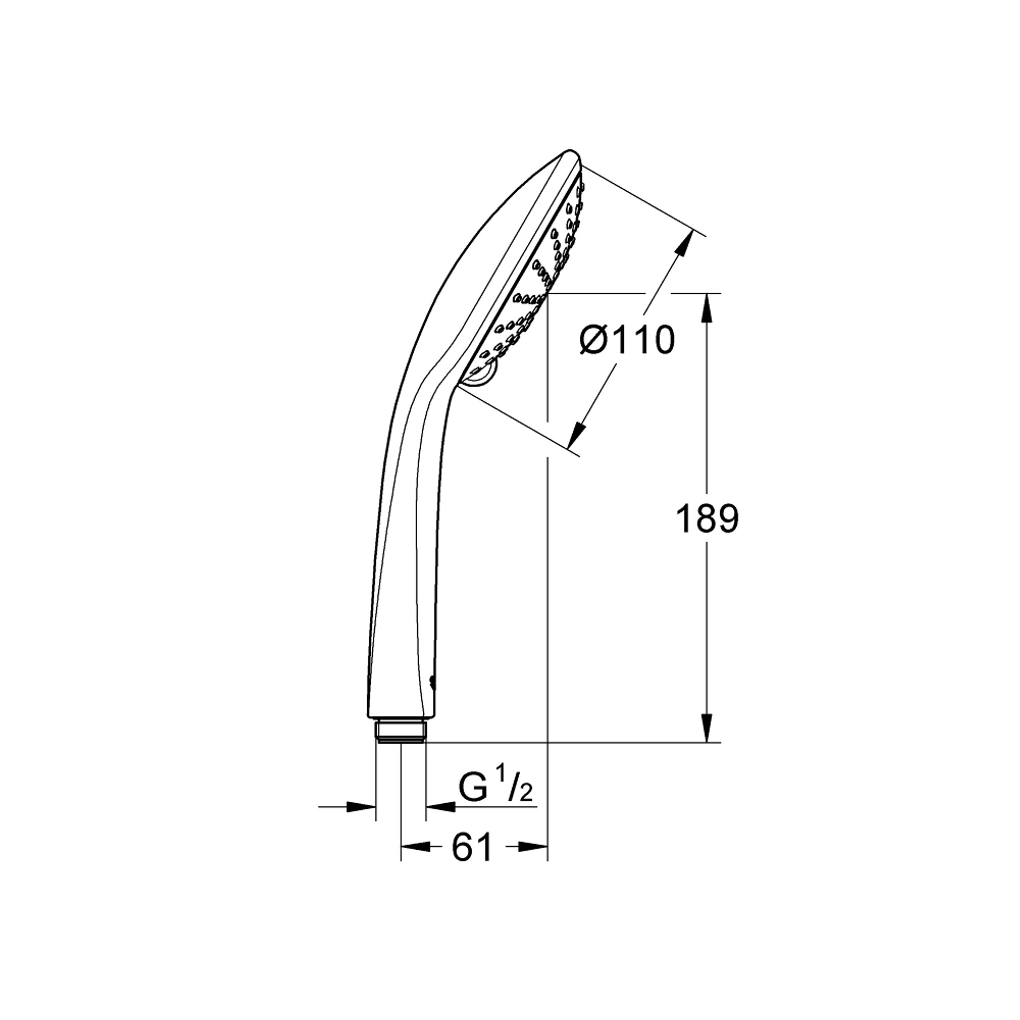 Grohe Euphoria 110 Duo El Duşu 2 Fonksiyonlu Krom 27220000