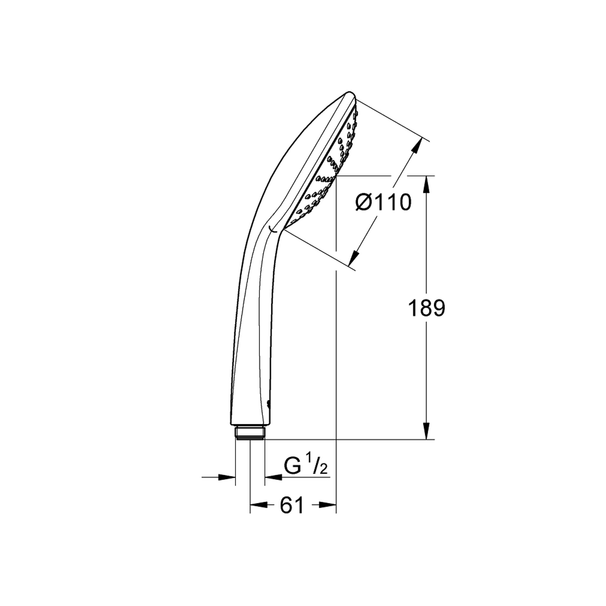 Grohe Euphoria 110 Mono El Duşu 1 Fonksiyonlu Krom 27265000