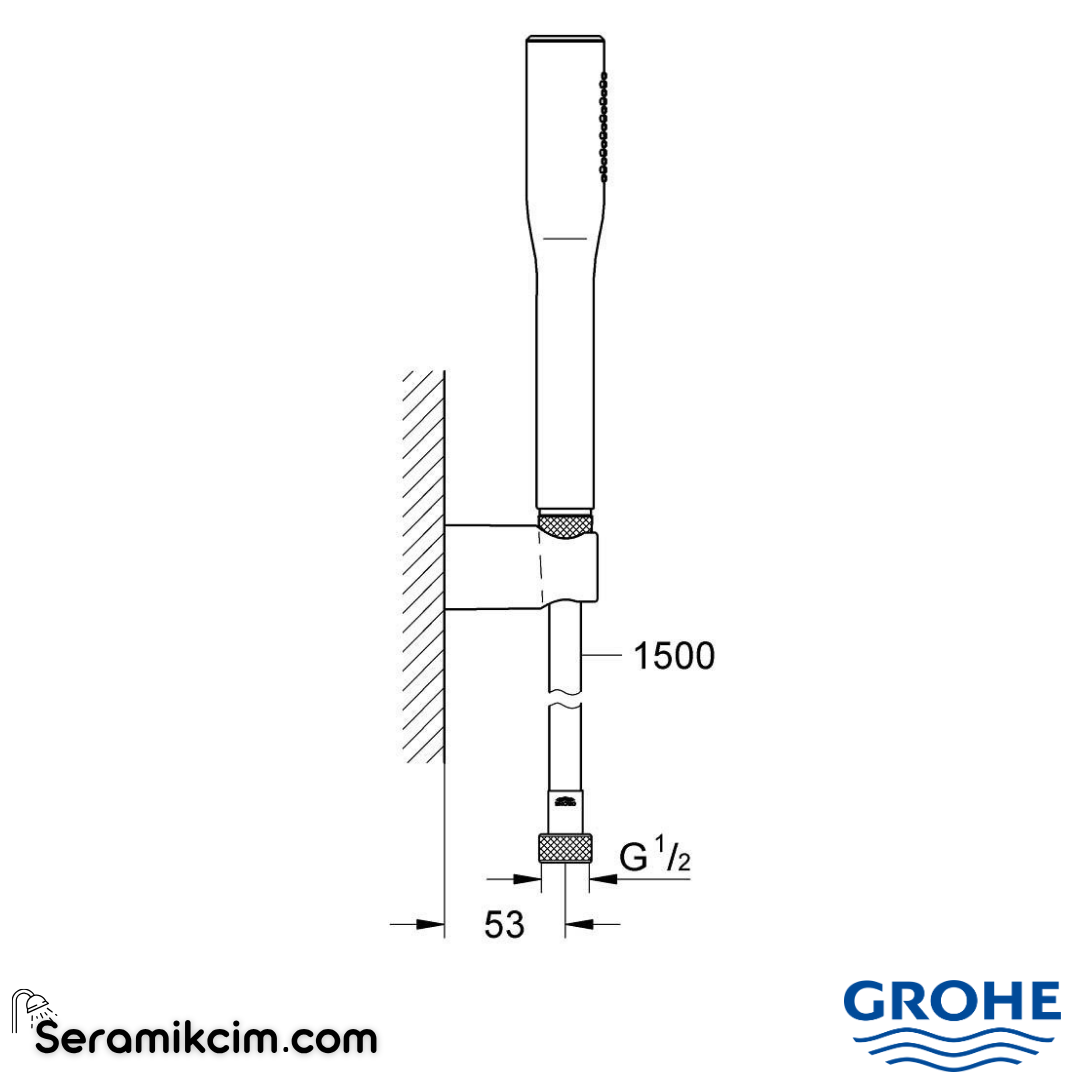 Grohe Euphoria Cosmopolitan Stick El Duşu Takımı Krom 27369000 - 27369000
