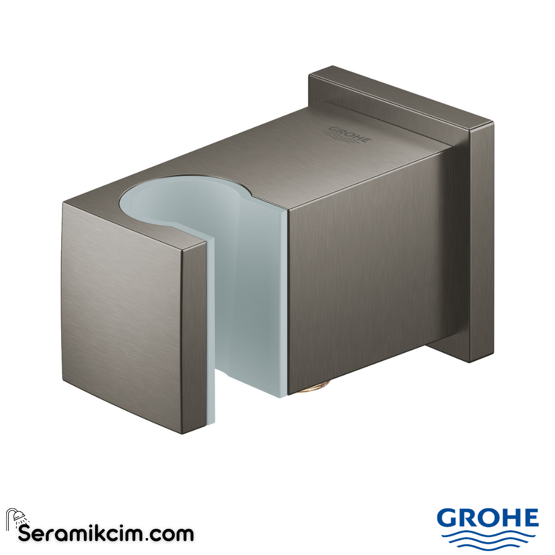 Grohe Euphoria Cube Askılı Duş Çıkış Dirseği, Fırçalı Sert Grafit 26370AL0