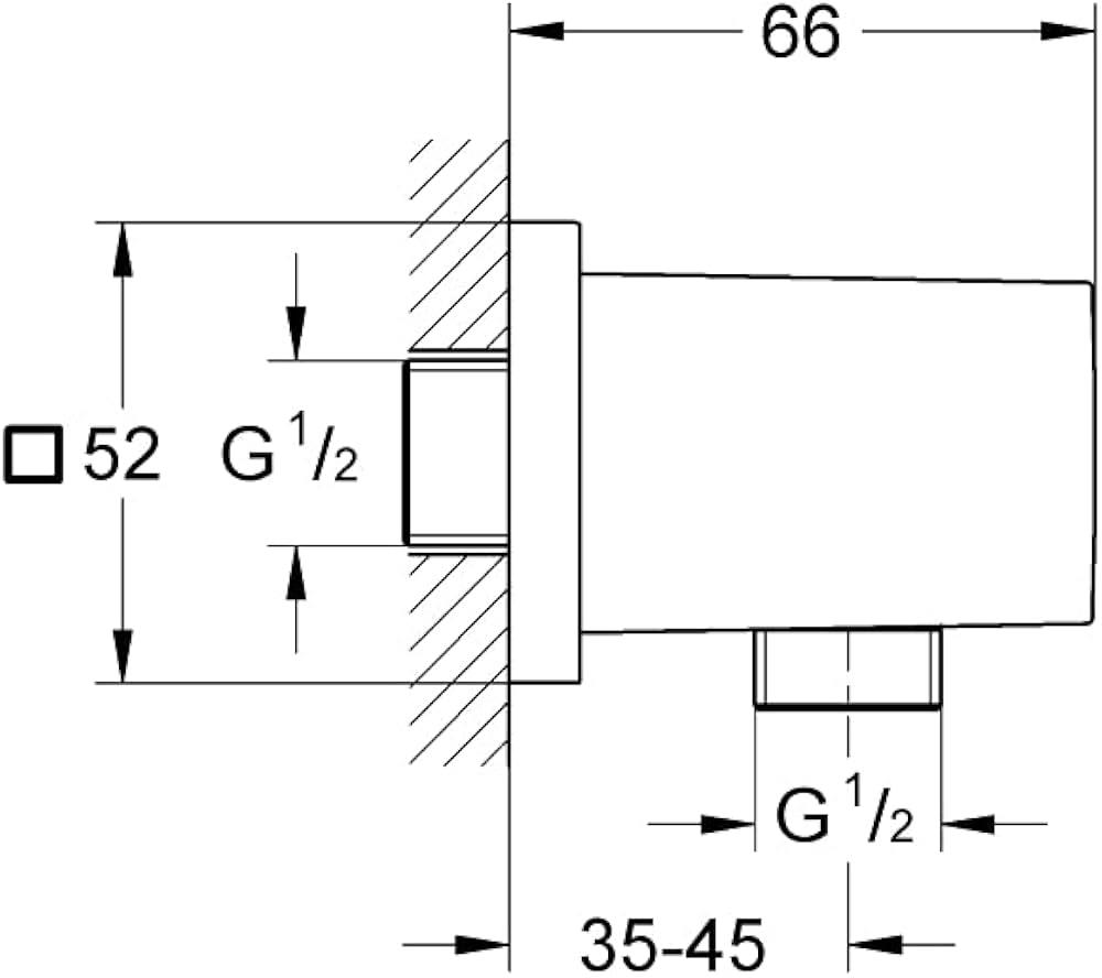 Grohe Euphoria Cube Askılı Duş Çıkış Dirseği, Fırçalı Bakır - 26370DL0
