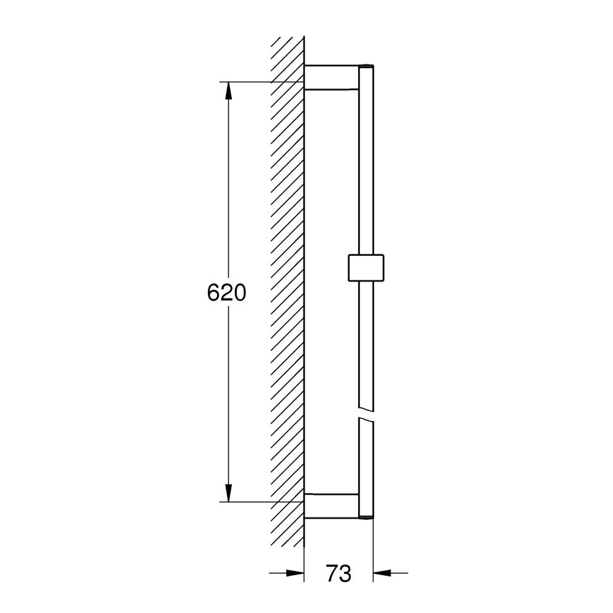 Grohe Euphoria Cube Duş Sürgüsü 600 mm Krom 27892000