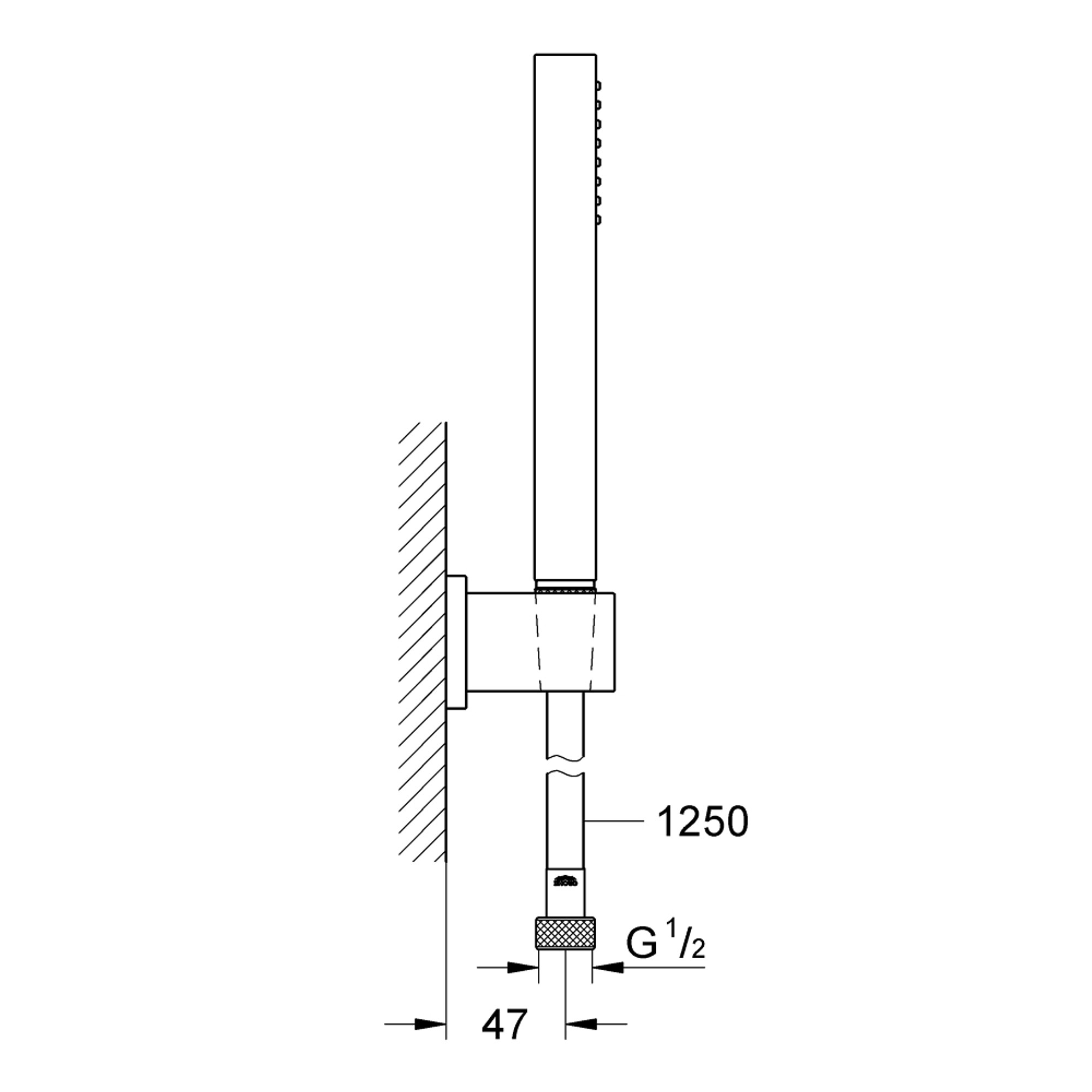 Grohe Euphoria Cube Stick Duş Askısı ve El Duşu Seti 1 Fonksiyonlu Krom 27702000