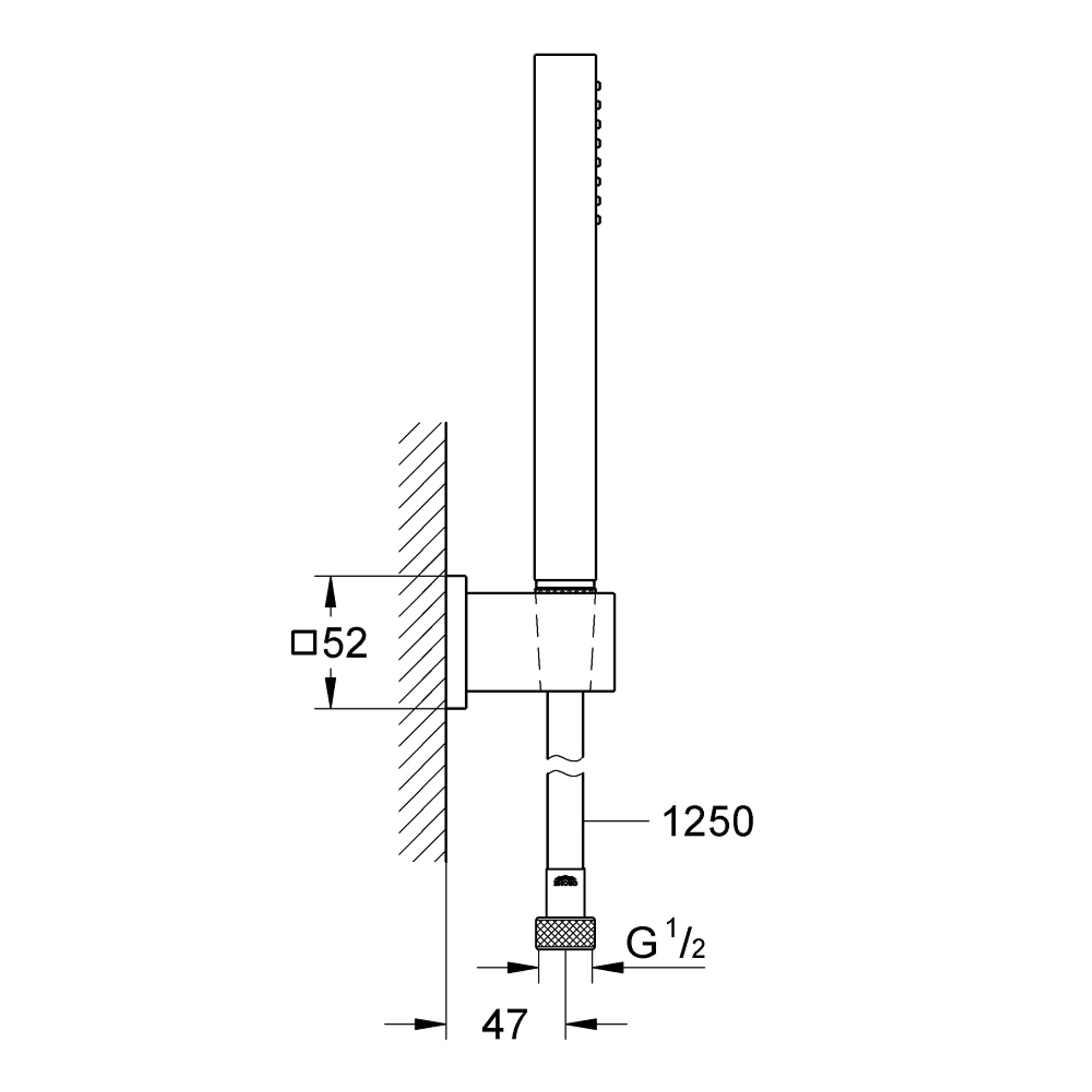Grohe Euphoria Cube Stick Duş Askısı ve El Duşu Seti 1 Fonksiyonlu Krom 27703000