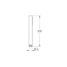 Grohe Euphoria Cube Stick El Duşu, 1 Akışlı, Sert Grafit - 27888A00 - 27888A00
