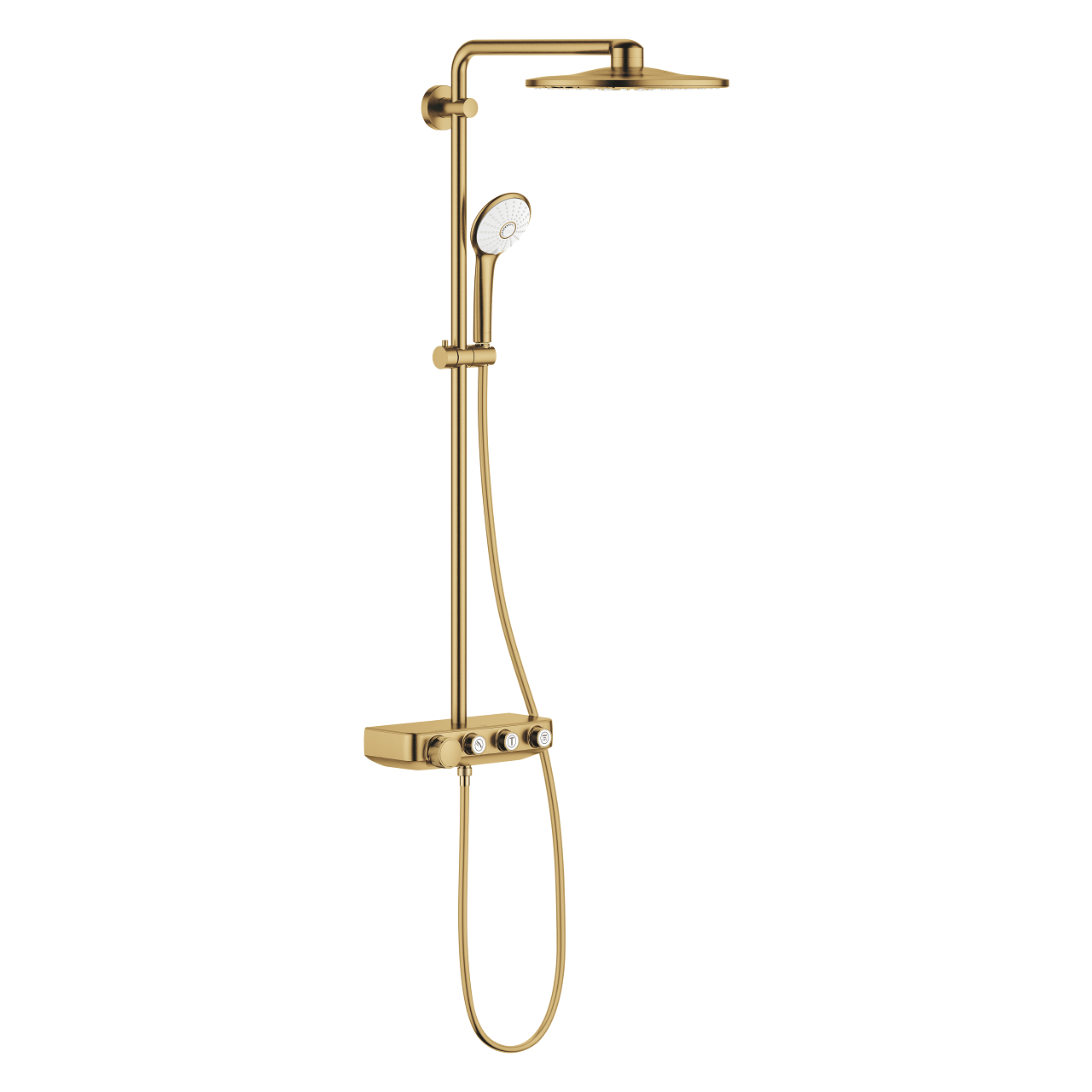 Grohe Euphoria SmartControl 310 Duo Duş Sistemi, Duvara Monte, Termostatik Bataryalı Duş Kolonu, Fırçalı Altın 26507GN0