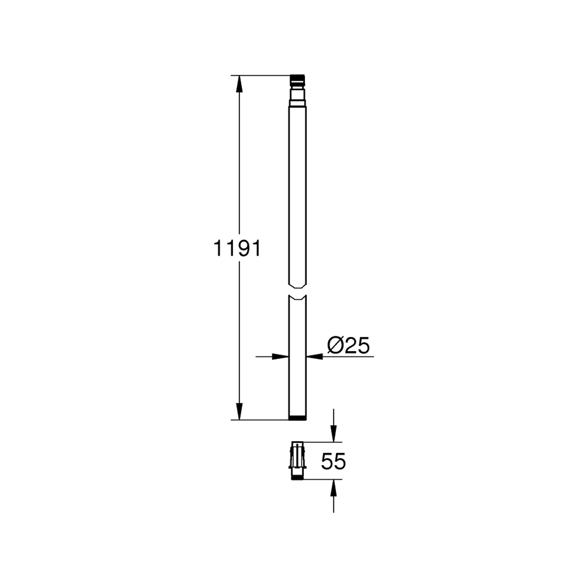 Grohe Euphoria SmartControl Duş Sistemi Borusu 125 cm 48499000