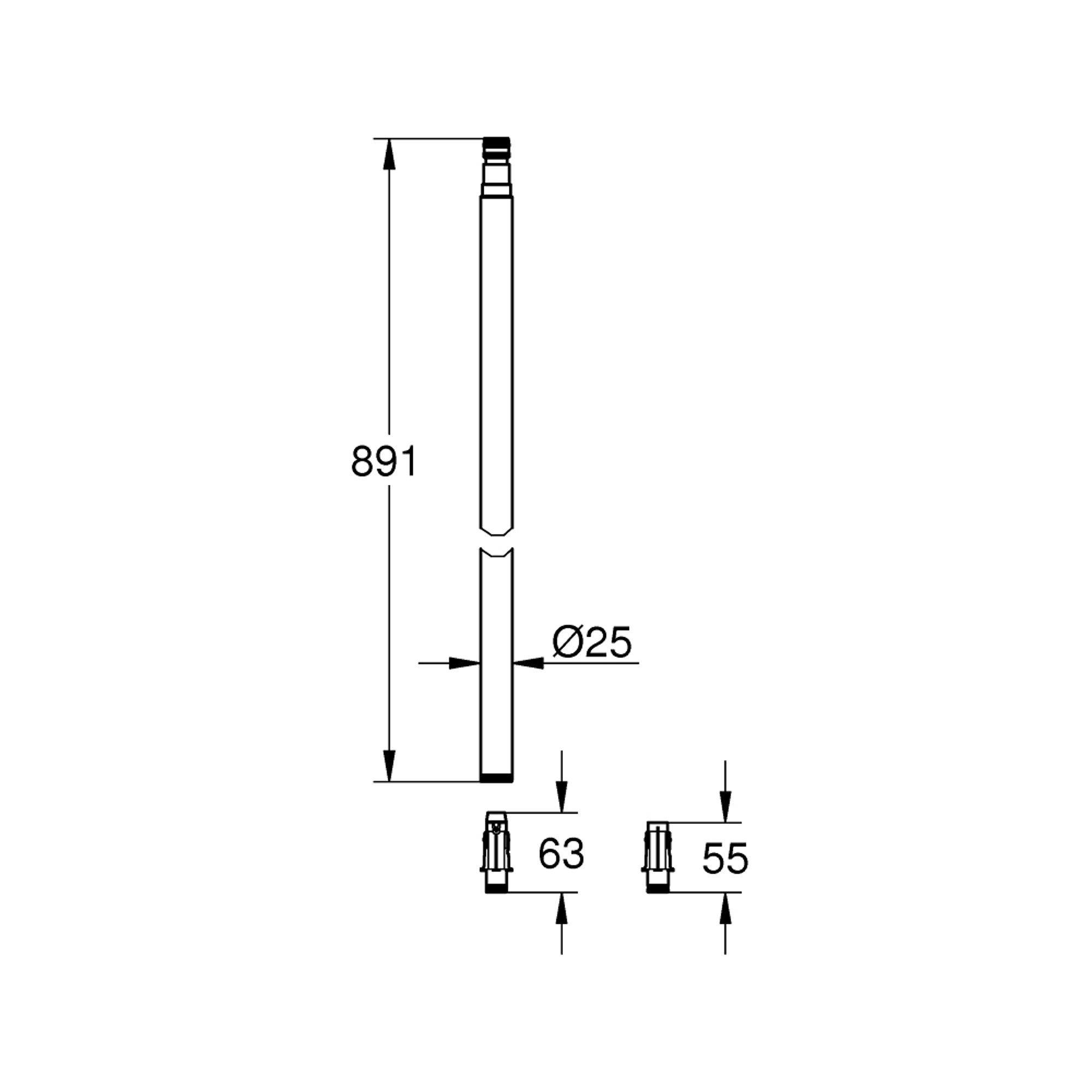 Grohe Euphoria SmartControl Duş Sistemi Borusu 95 cm 48498000
