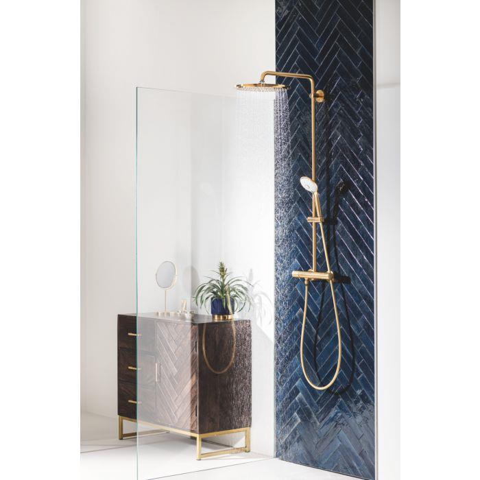Grohe Euphoria System 310 Duvara Monte Termostatik Duş Bataryalı Duş Sistemi, Fırçalı Altın - 26075GN0