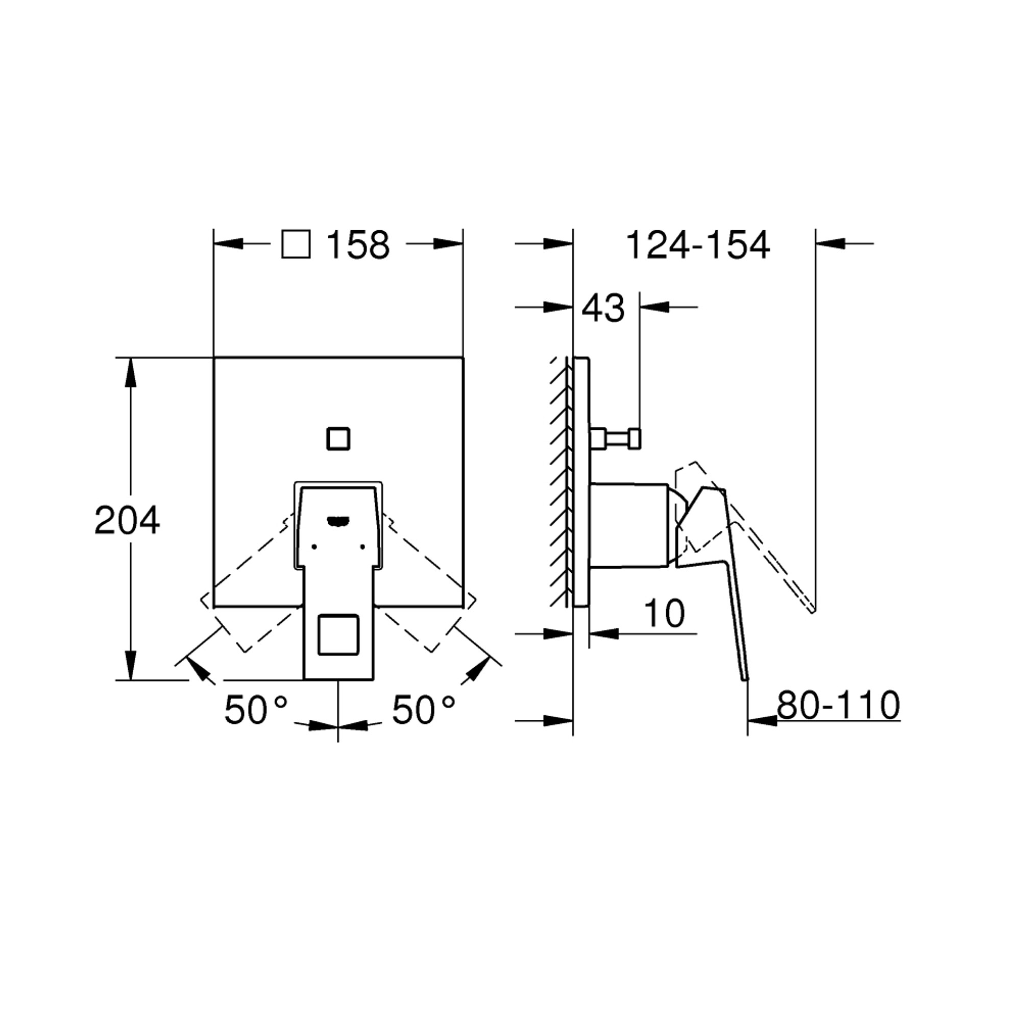 Grohe Eurocube 2 Yollu Yönlendiricili Batarya Paslanmaz Çelik 24062DC0