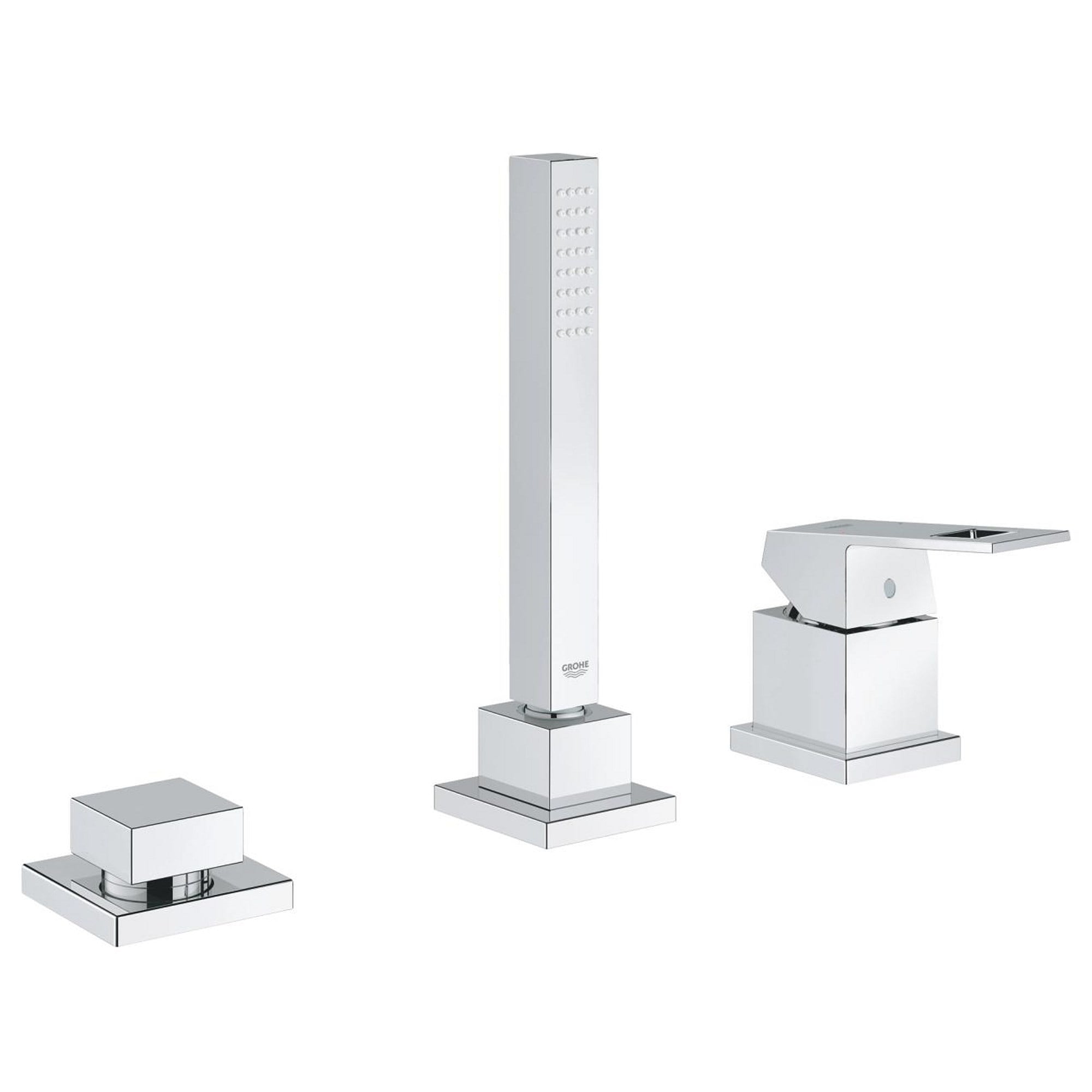 Grohe Eurocube 3 Delikli Küvet Bataryası Sıva Üstü Seti Krom 19966000
