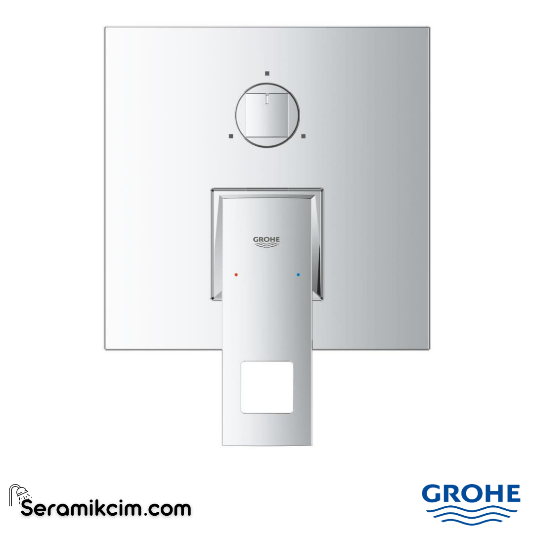 Grohe Eurocube Ankastre Banyo/Duş Bataryası (Sıva Üstü Grubu) 3 Yollu Krom 24094000 - 24094000