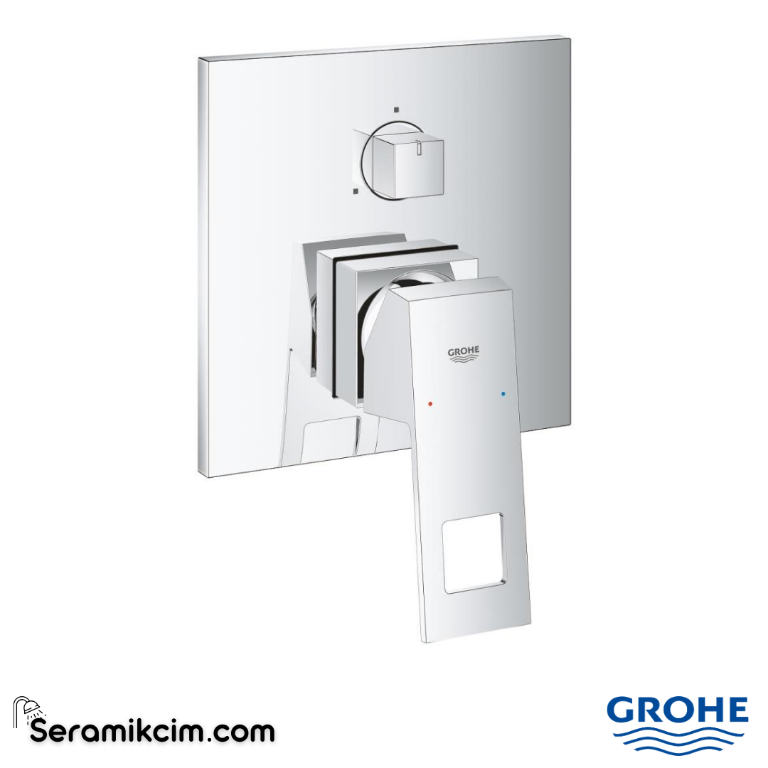 Grohe Eurocube Ankastre Banyo/Duş Bataryası (Sıva Üstü Grubu) 3 Yollu Krom 24094000 - 24094000