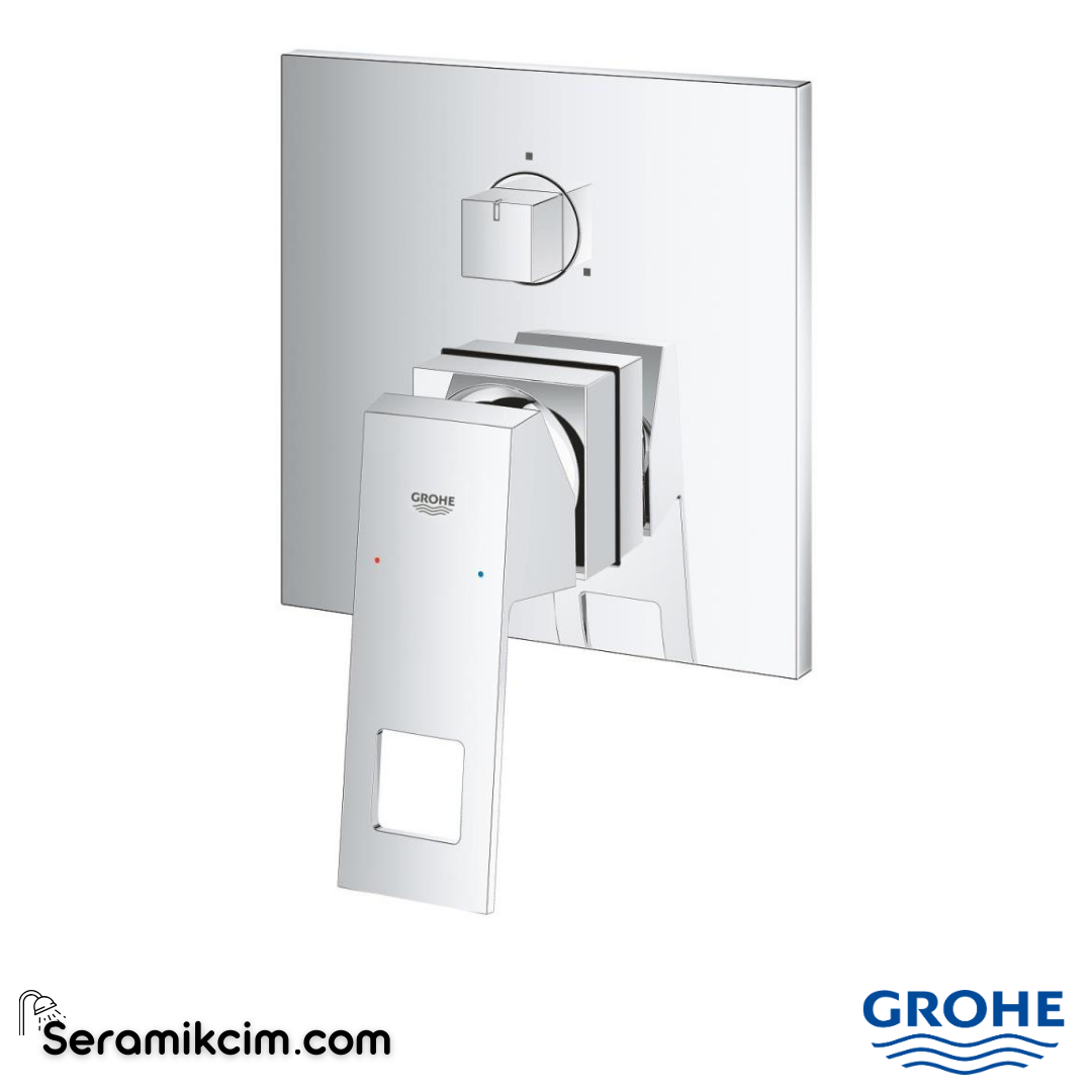 Grohe Eurocube Ankastre Banyo/Duş Bataryası (Sıva Üstü Grubu) 3 Yollu Krom 24094000 - 24094000