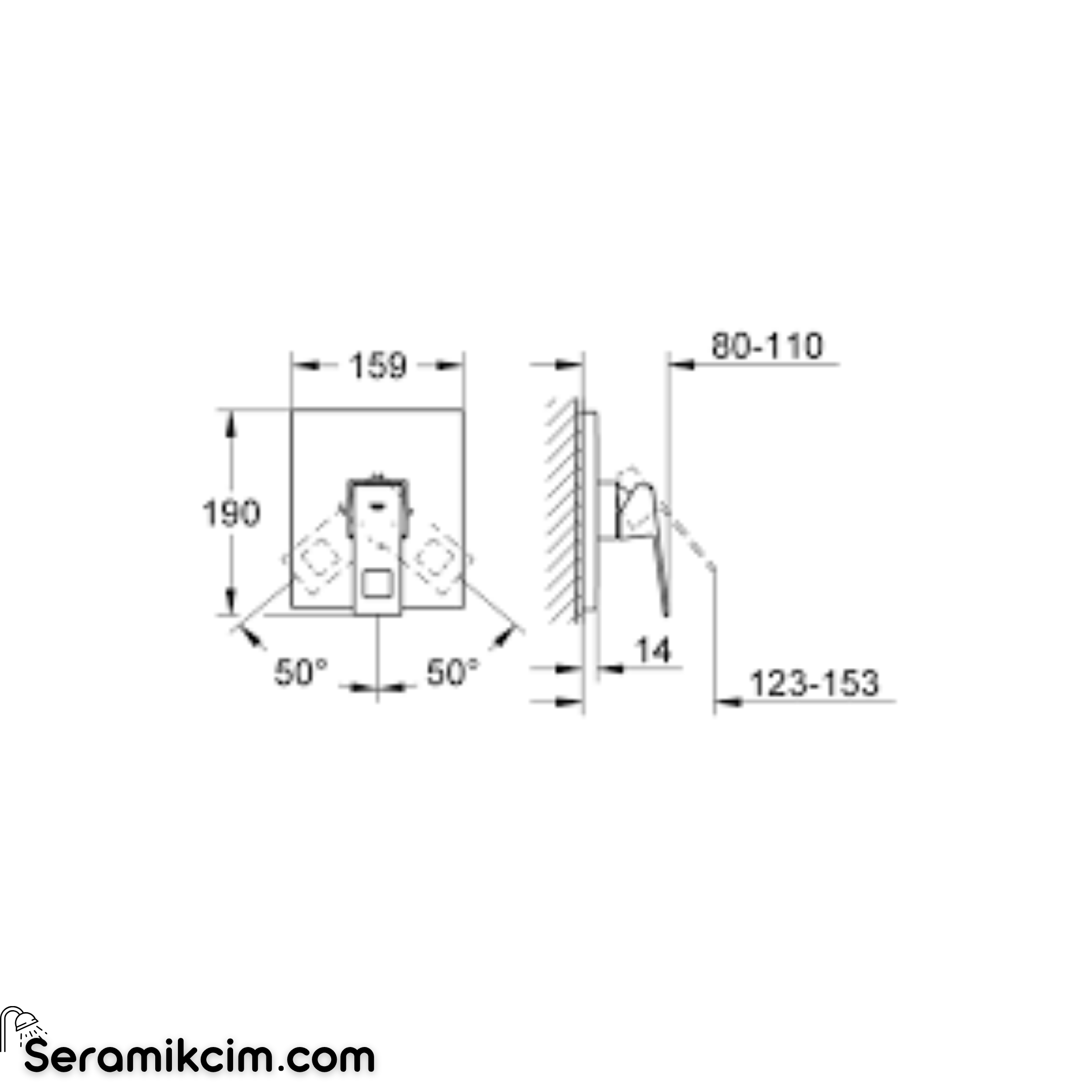 Grohe Eurocube Ankastre duş bataryası 19898000