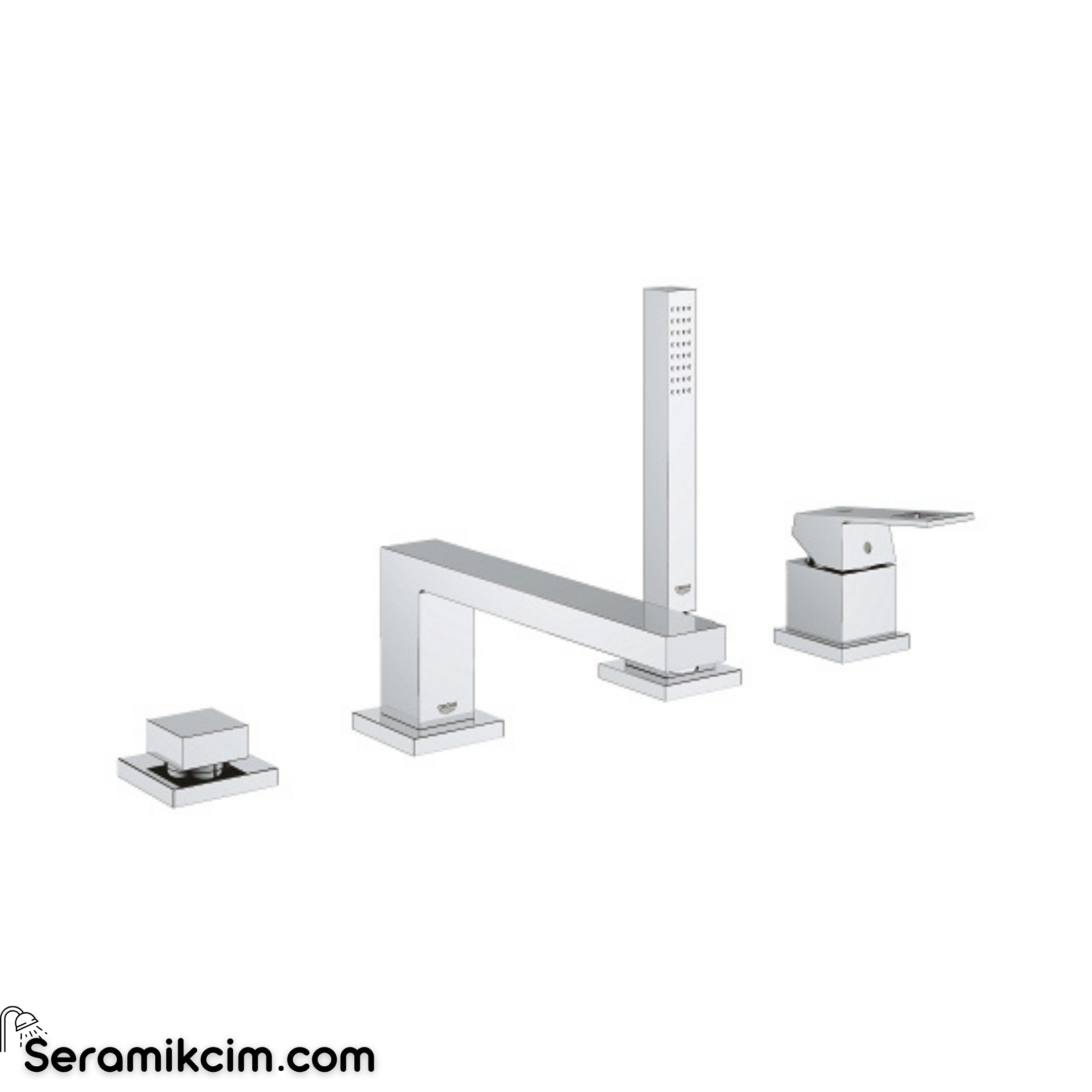 Grohe Eurocube Dört delikli küvet bataryası 19897001