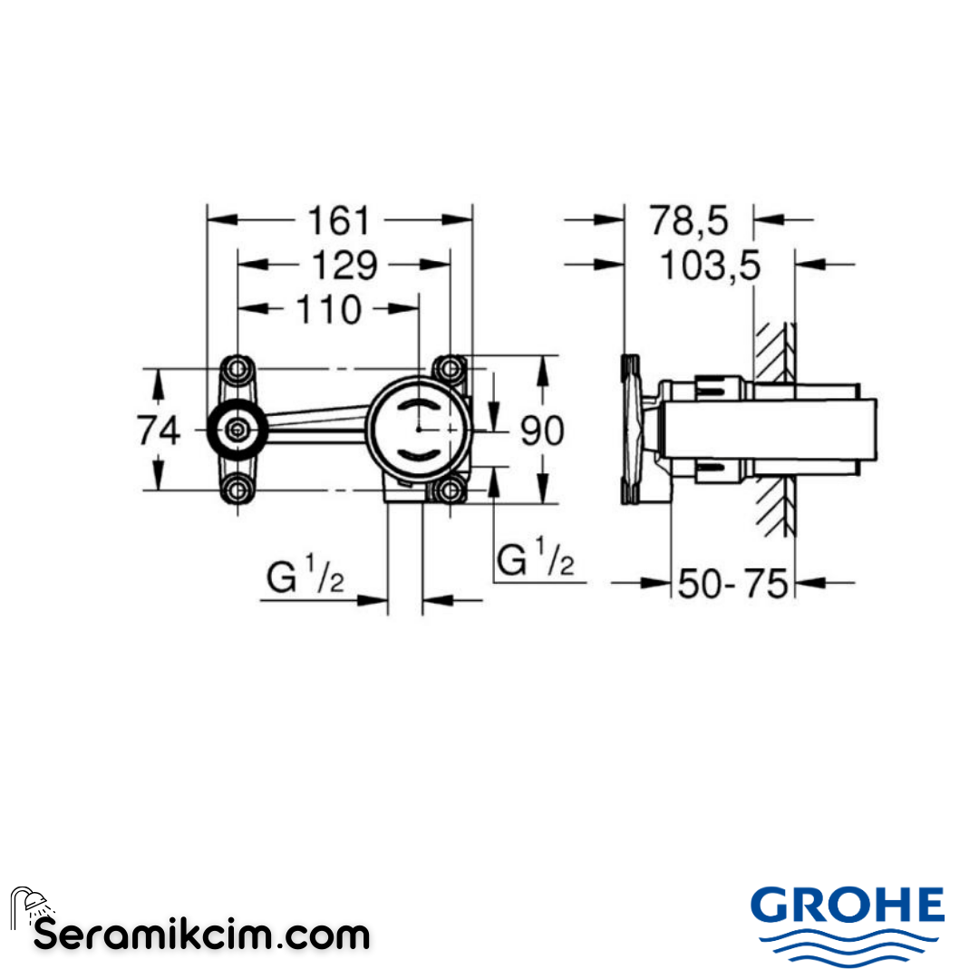Grohe Eurodisc Joystick Ankastre Lavabo Bataryası İç Gövdesi 23429000