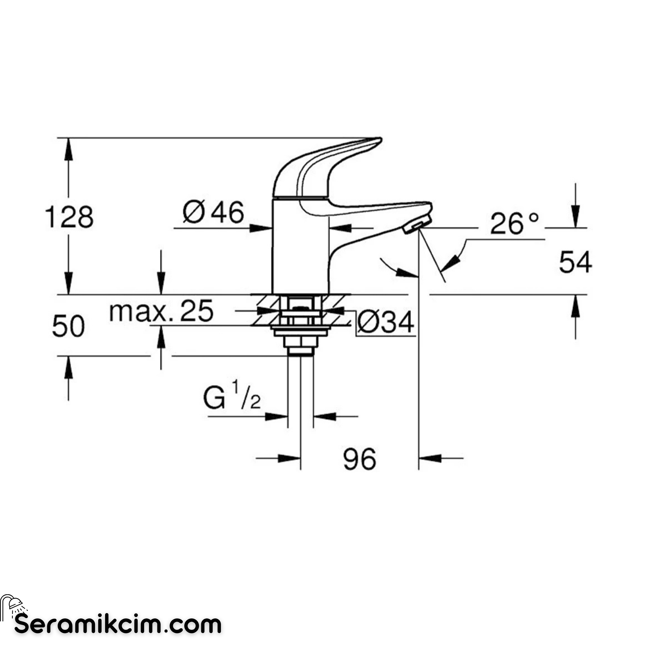 Grohe EuroEco 2023 pillar tap 20616001