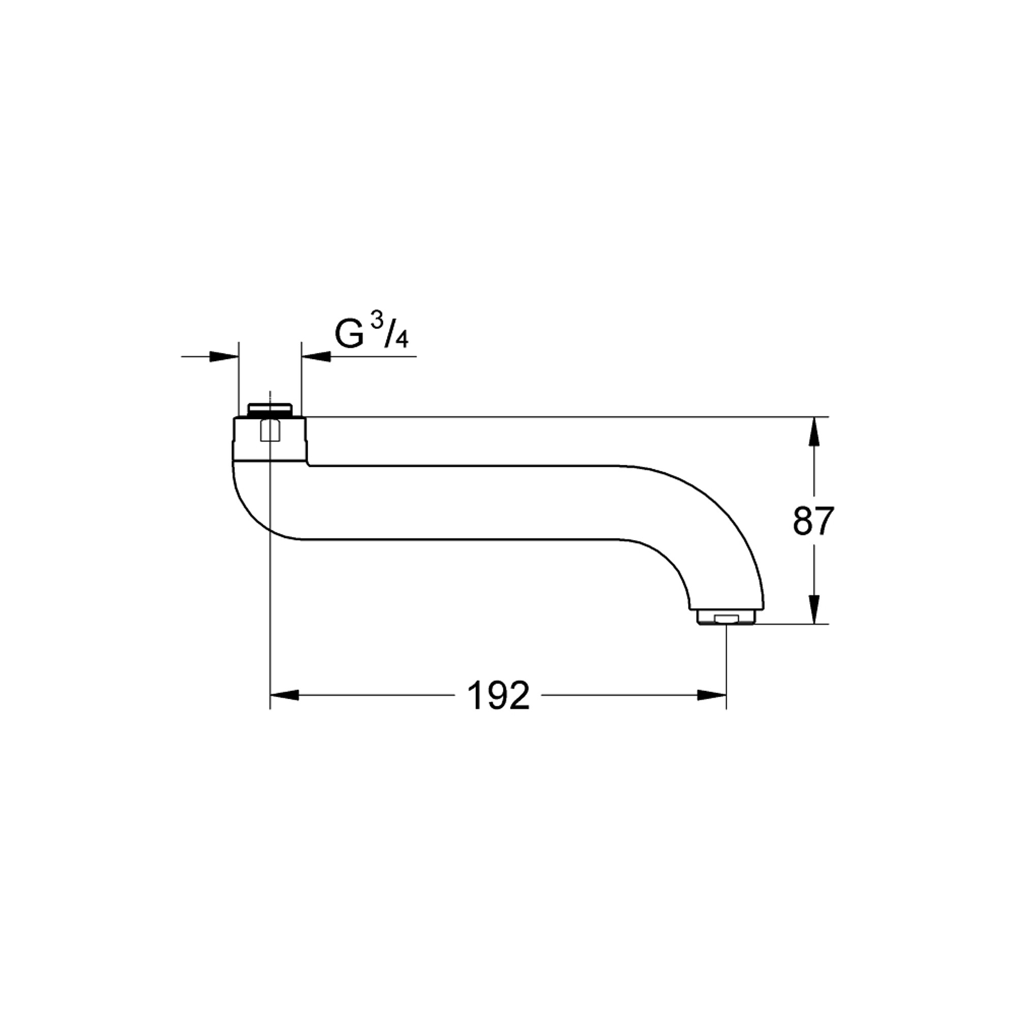 Grohe Europlus E Termostat Çıkış Ucu Krom 42132000