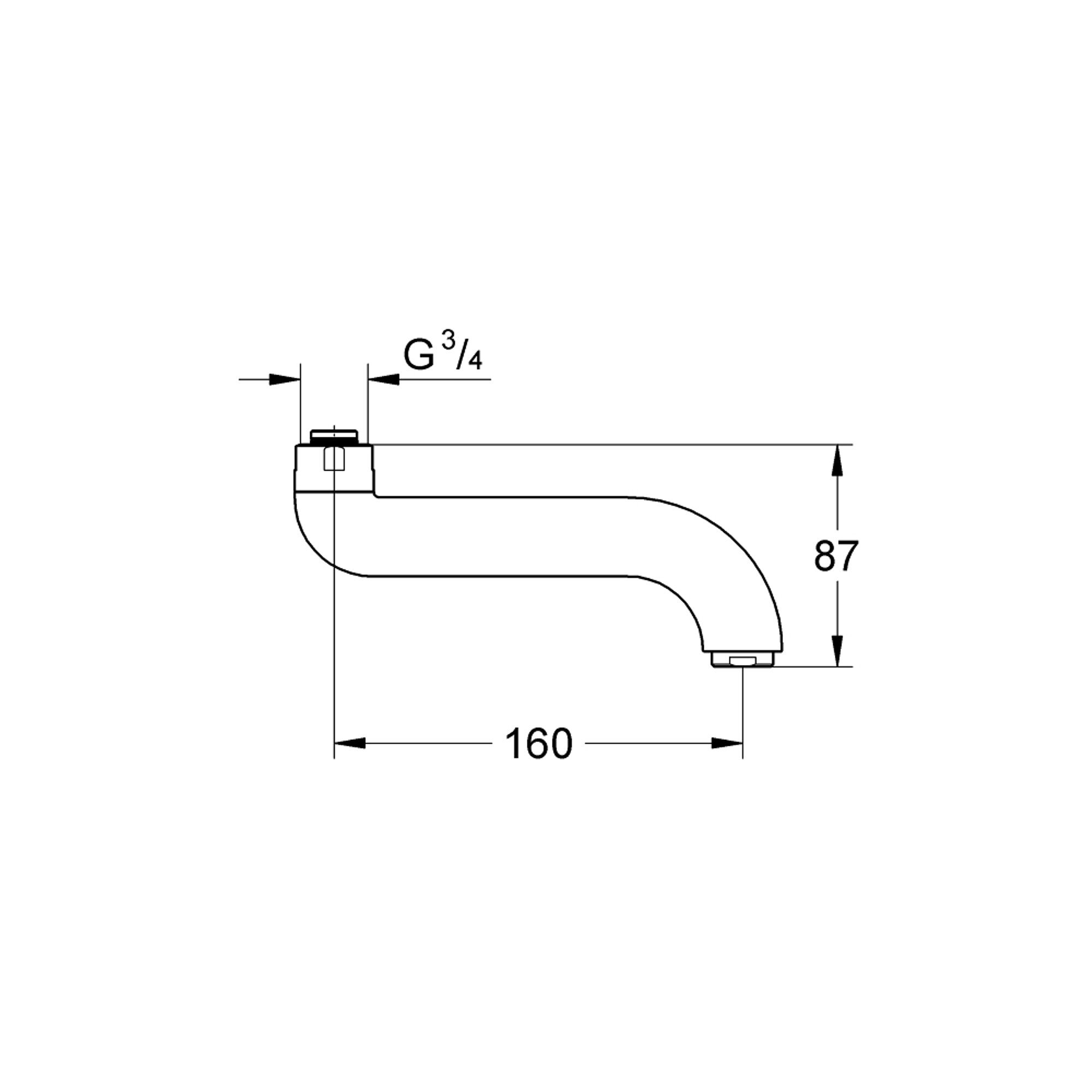 Grohe Europlus E Termostat Çıkış Ucu Krom 42133000