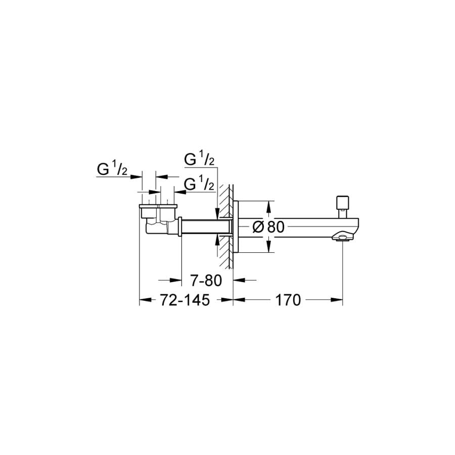 Grohe Eurosmart Cosmopolitan Çıkış Ucu (Sıva Üstü Grubu)
