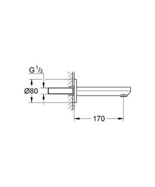 Grohe Eurosmart Cosmopolitan Çıkış Ucu (Sıva Üstü Grubu)