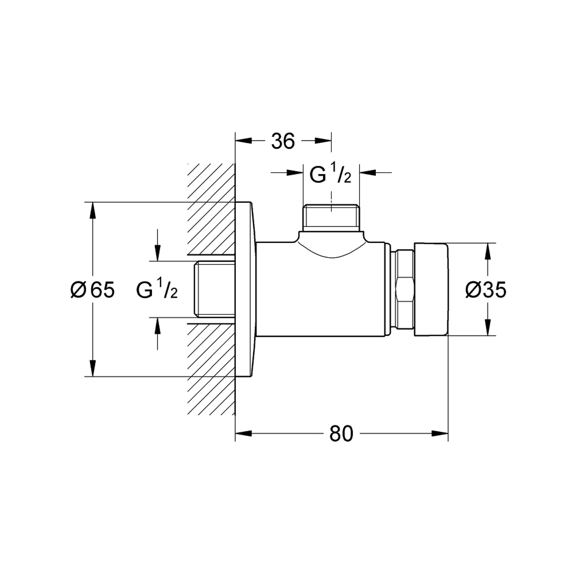Grohe Eurosmart Cosmopolitan T Zaman Ayarlı Duş Vanası 1/2