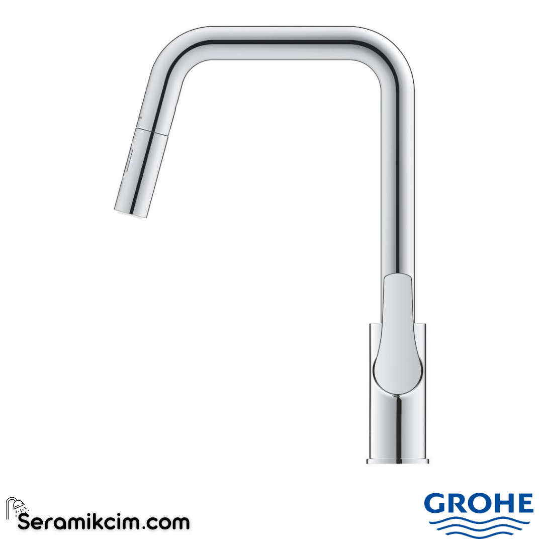 Grohe Eurosmart Kuğu Borulu Eviye Bataryası Krom 30619000 - 30619000
