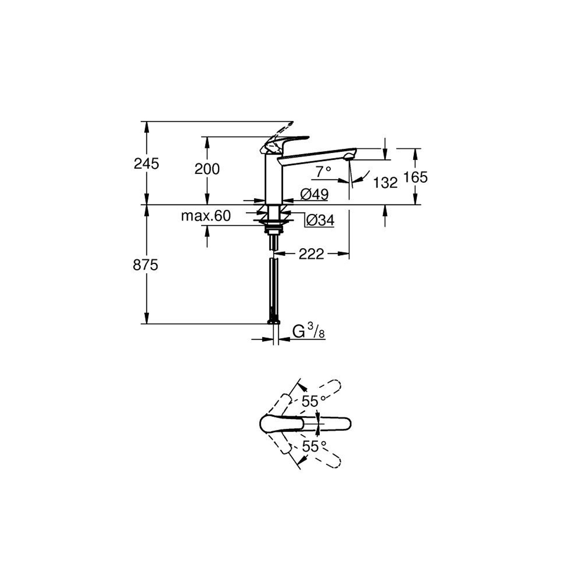 Grohe Eurosmart Mutfak Bataryası Krom 30617000