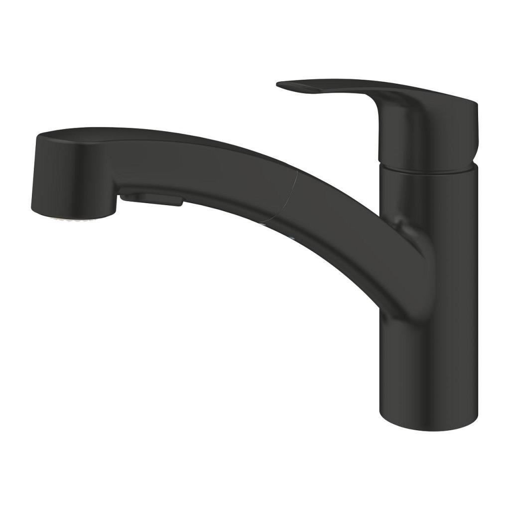 Grohe Eurosmart Spiralli Eviye Bataryası, Mat Siyah - 303052431