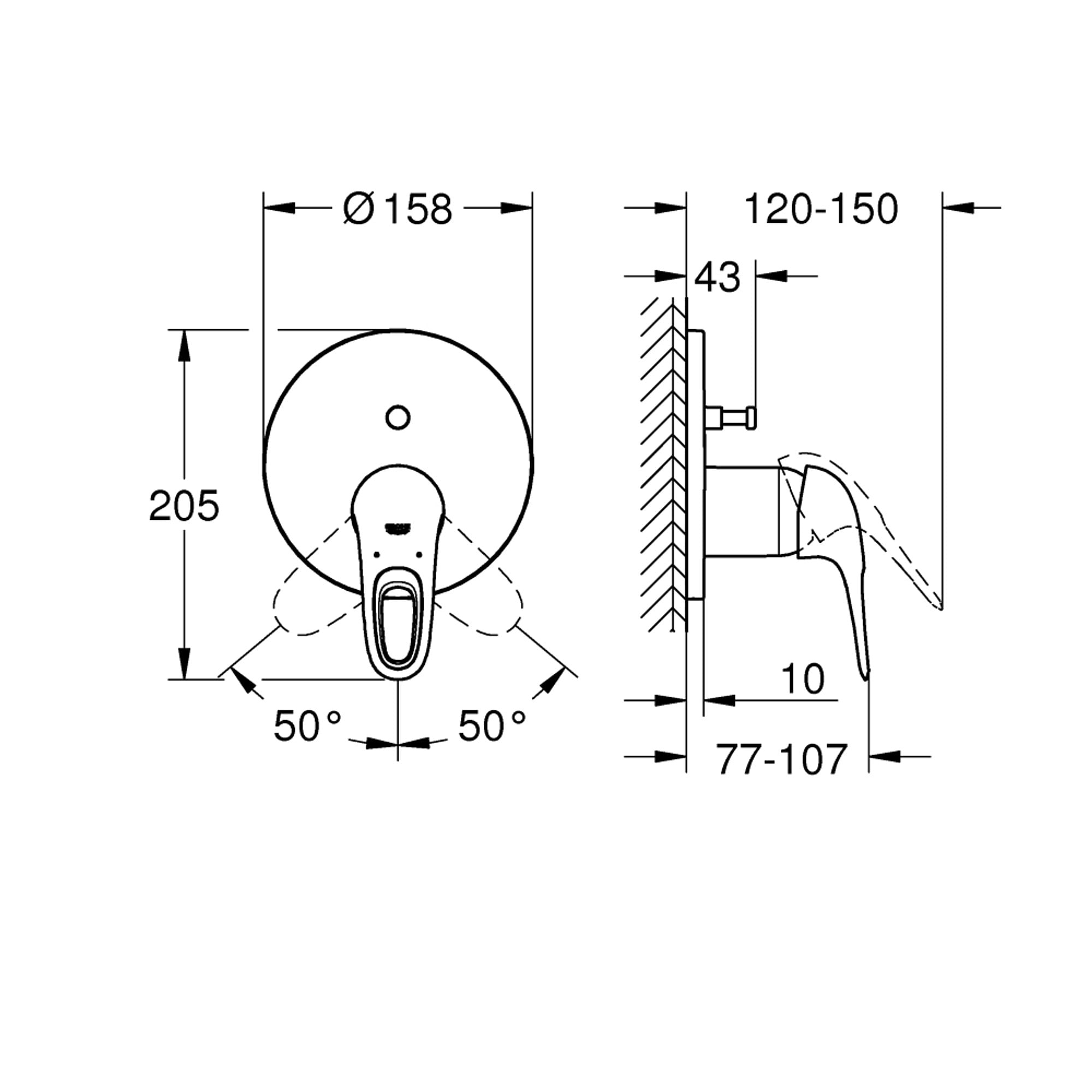 Grohe Eurostyle 2 Yollu Yönlendiricili Batarya Beyaz 24049LS3