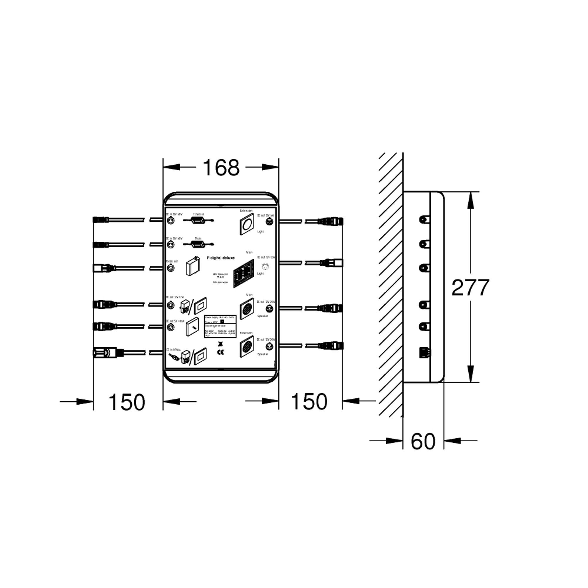 Grohe F-digital Deluxe Ana Ünite Kutusu 4.0 Bluetooth F-Series 40